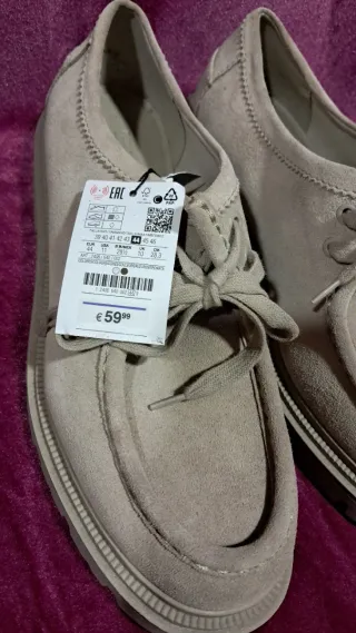 Zapatos de piel beige talla 44