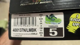 Skechers Lights Niños Negro/Verde