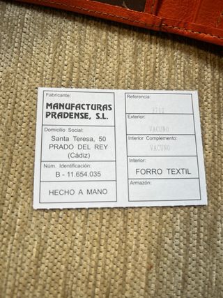 Cartera de piel naranja + pitillera de regalo