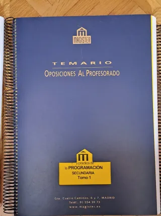 Temario Oposiciones Secundaria Inglés. Magister.