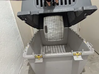 Transportín perro grande gris