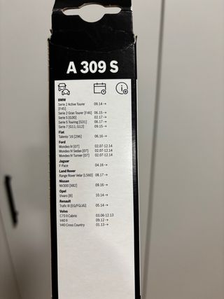 Escobillas Bosch Aerotwin A309S (2x)