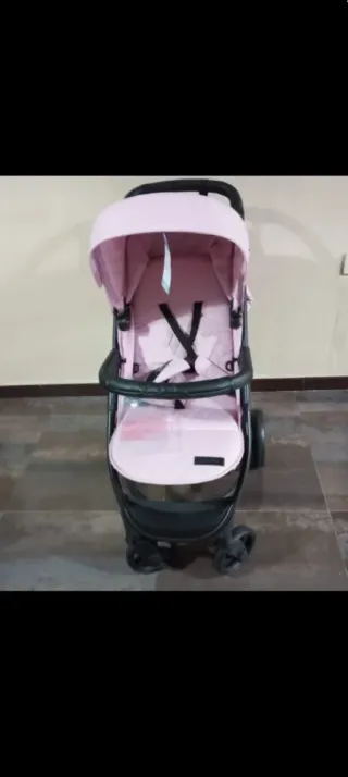 Carro de bebé 2 piezas rosa sin silla de coche