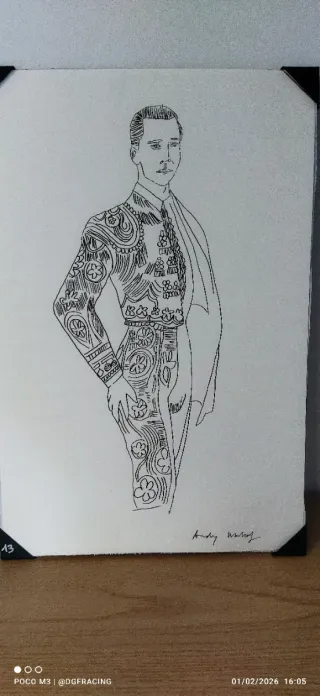 Dibujo original Andy Warhol