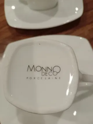 Conjunto de 2 chávenas de chá em porcelana