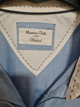 Camisa Massimo Dutti Algodón Azul