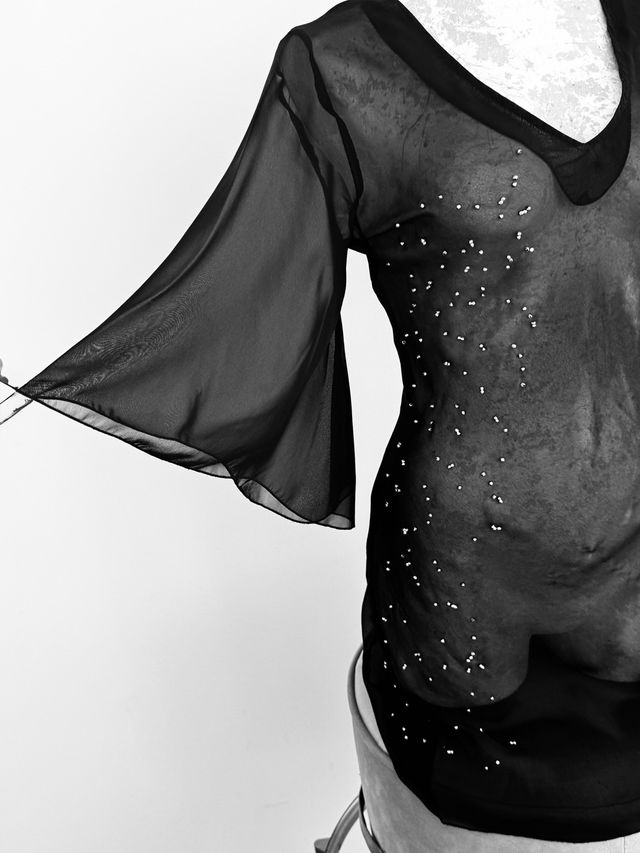 Vestido Negro Playa Transparente