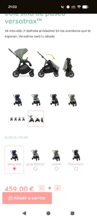 Silla de paseo Joie Versatrax Deepblue