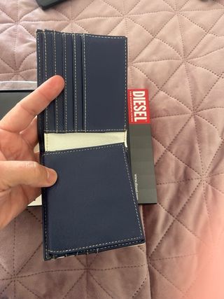 Portafoglio Diesel Nuovo Blu e Bianco