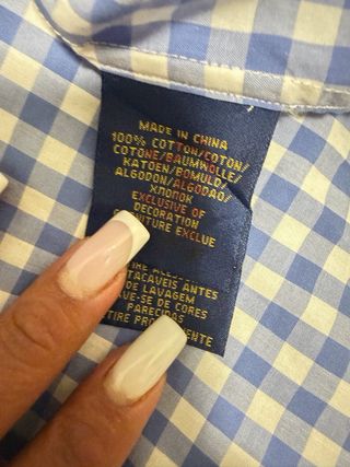 Camisa Polo Ralph Lauren cuadros azul