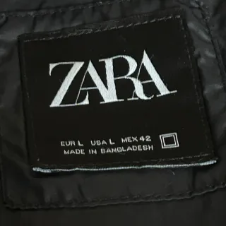 Abrigo Zara Puffer Negro Talla L