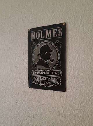 Póster Metal Sherlock Holmes 221B Baker St