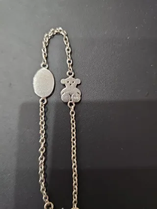 Pulsera Tous Oso y Oval de Plata.