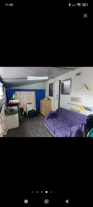 Caravana con avance y cocina