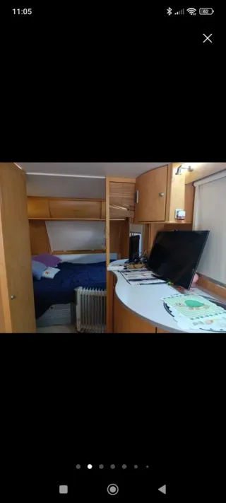 Caravana con avance y cocina