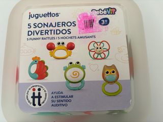 Lote Sonajeros Bebé Animales y Flor