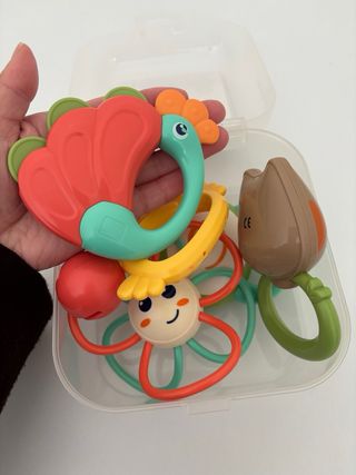 Lote Sonajeros Bebé Animales y Flor
