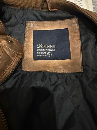 Chaqueta Cuero Sintético Marrón