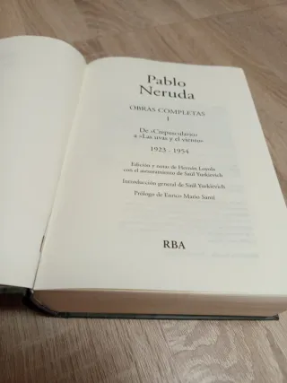 Libro de Poemas DePablo Neruda -Obras Completas-1