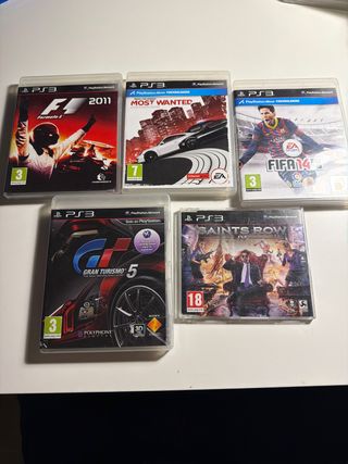 Lote 5 Giochi PS3: F1 2011, Most Wanted, FIFA 14, Gran Turismo 5, Saints Row IV