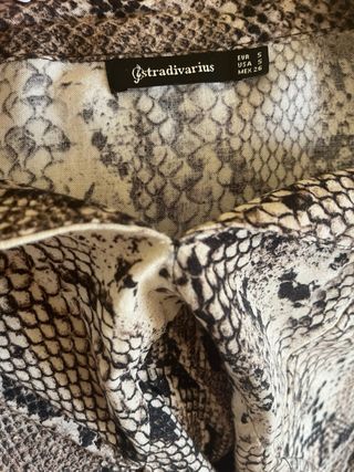 Blusa Zara Animal Print Manga Larga