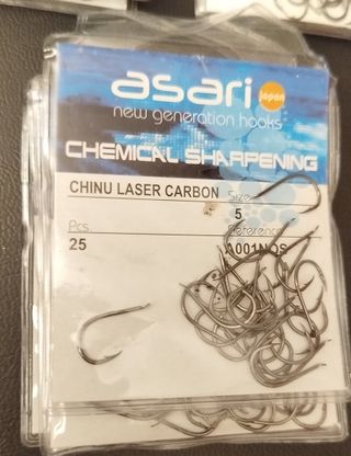 Anzuelos Asari Chinu Laser Carbon