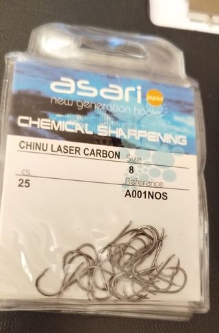 Anzuelos Asari Chinu Laser Carbon