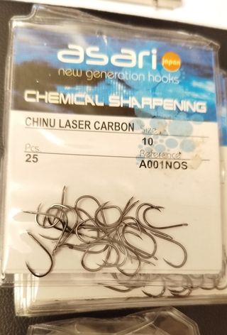 Anzuelos Asari Chinu Laser Carbon