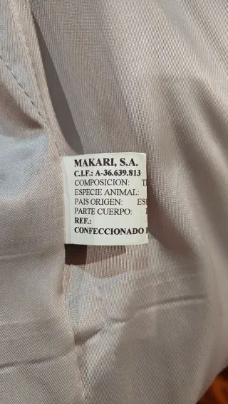 Cazadora de Mink cuero beige