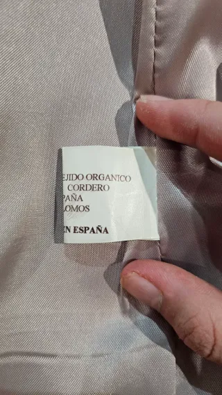 Cazadora de Mink cuero beige