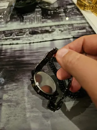 Reloj y Pulsera Hombre Deyros Negro/Dorado