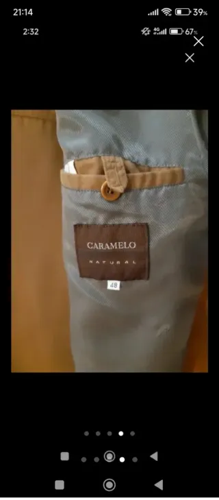 Chaqueta de ante para hombre