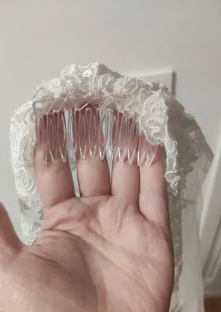 Velo de Novia Encaje Blanco