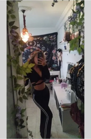 Pantalón campana negro