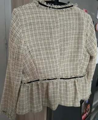 Chaqueta Zara Hilo Beige