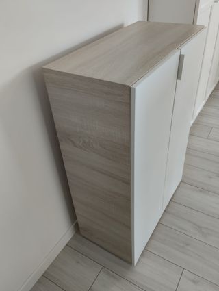 Mueble Zapatero Madera y Blanco