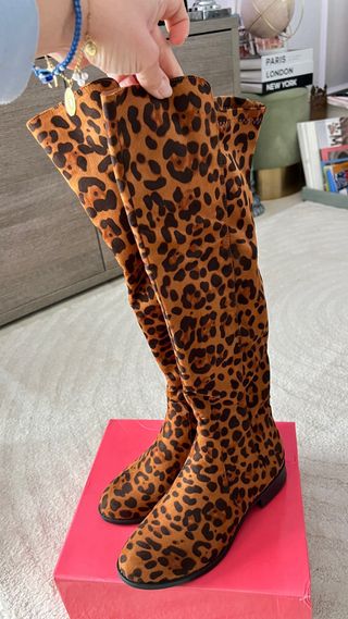 Stivali lunghi Allegra K fantasia leopardata