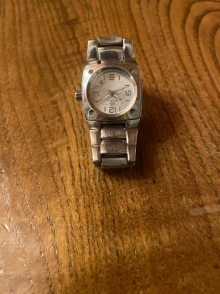 Reloj de pulsera breil plateado y blanco autentico