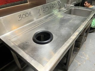 fregadero industrial 180x70x85