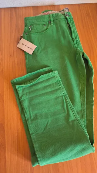 Pantaloni Uomo Burberry Nuovi Verde