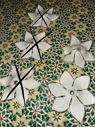 Fiori Vetro Murano Bianchi per Specchi Lampadari