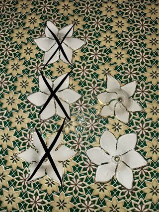 Fiori Vetro Murano Bianchi per Specchi Lampadari