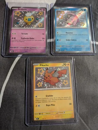 Lote 3 Cartas Pokémon: Drifloon, Slowpoke, Pikachu