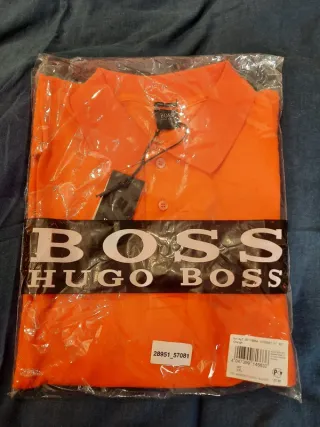 Polo BOSS manga corta naranja
