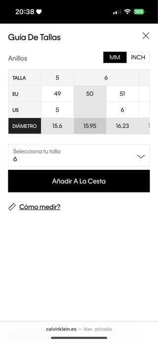 Anillo Calvin Klein Circular