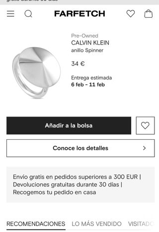 Anillo Calvin Klein Circular