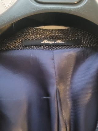 Blazer azul marino jaspeado talla 52