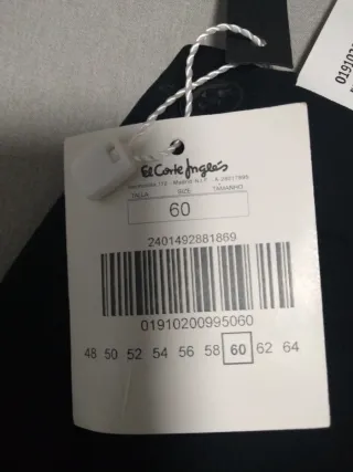 Falda negra El Corte Inglés Talla 60