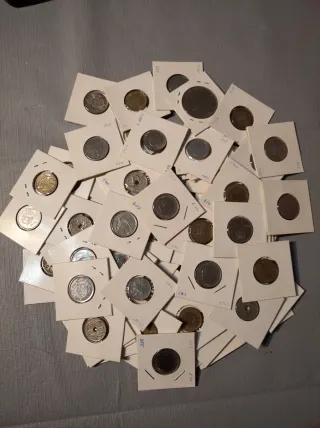 Lote monedas Franco y Juan Carlos.