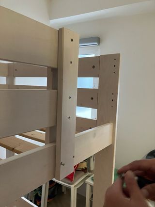 Litera triple Lufe blanca madera